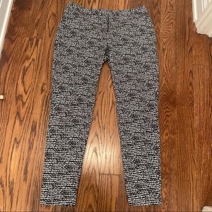 Halogen Patterned Skinny Ankle Pants size 6